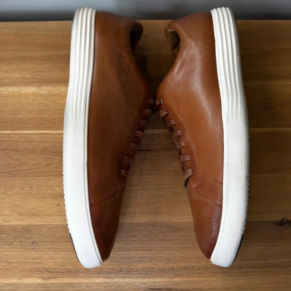 Cole Haan Men 11 M Grand Crosscourt II British Tan Leather Sneaker C26521 Casual
